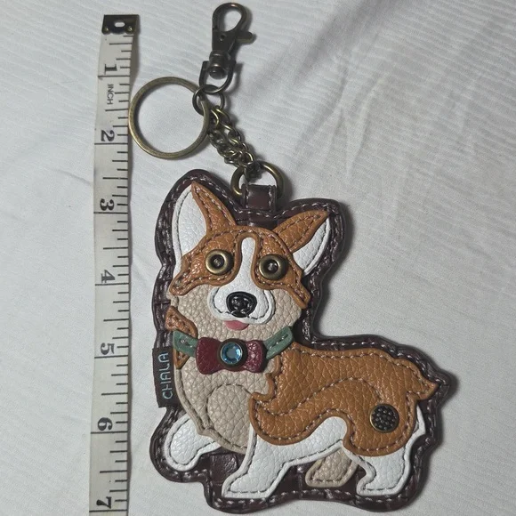 Chala Tan and White Corgi Keychain - Picture 3 of 4